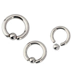 ASTM F136 Titanium Captive Bead Rings PIERC Nose Ring large size Earring 12G 2mm 3mm BCR Hoop Rings punk Piercing Body Jewelry