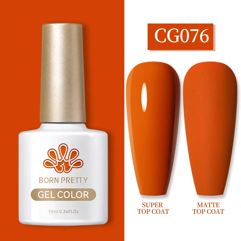BORN PRETTY Fall Gel Nail Polish 10ml Orange Nude Brown Gel Nail Polish Halloween Nails Coral Orange Gel Varnish Manicure DIY
