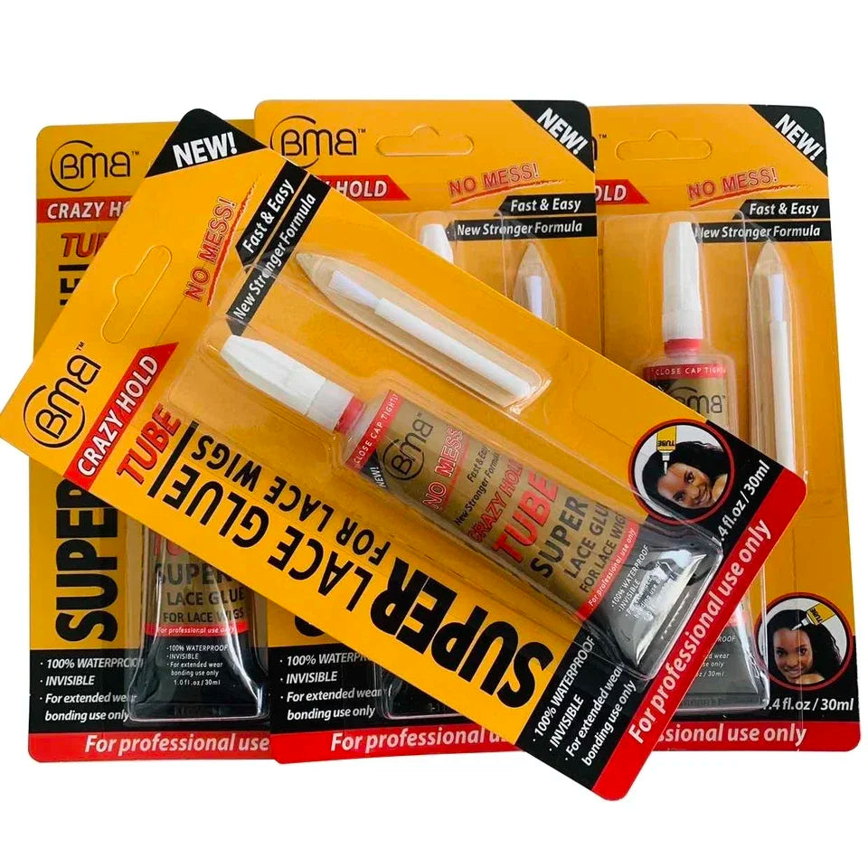 BMB Crazy Hold TUBE Super Lace Glue For Lace Wigs Waterproof Invisible Bonding Glue Replacement Adhesive Strong Hold Hair Glue