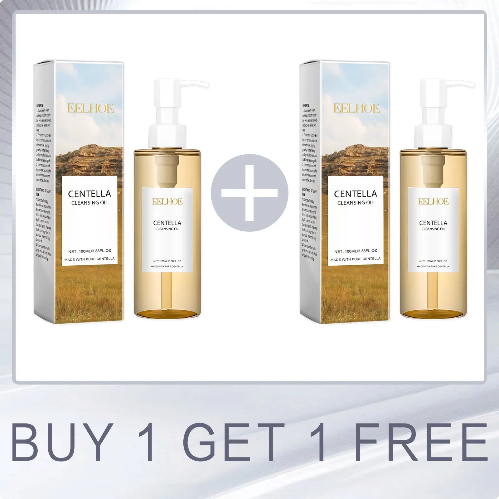 EELHOE Centella Cleansing Oil Facial Makeup Remover Moisturizing for Face Shrink Pores Removal Cleansing Oil Sensitive Skin Care