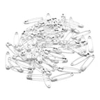 30pcs 6x30mm Colorful High Quality Safety Pins Paper Clip DIY Sewing Tools Metal Needles Large Safety Pin Brooch Accessories