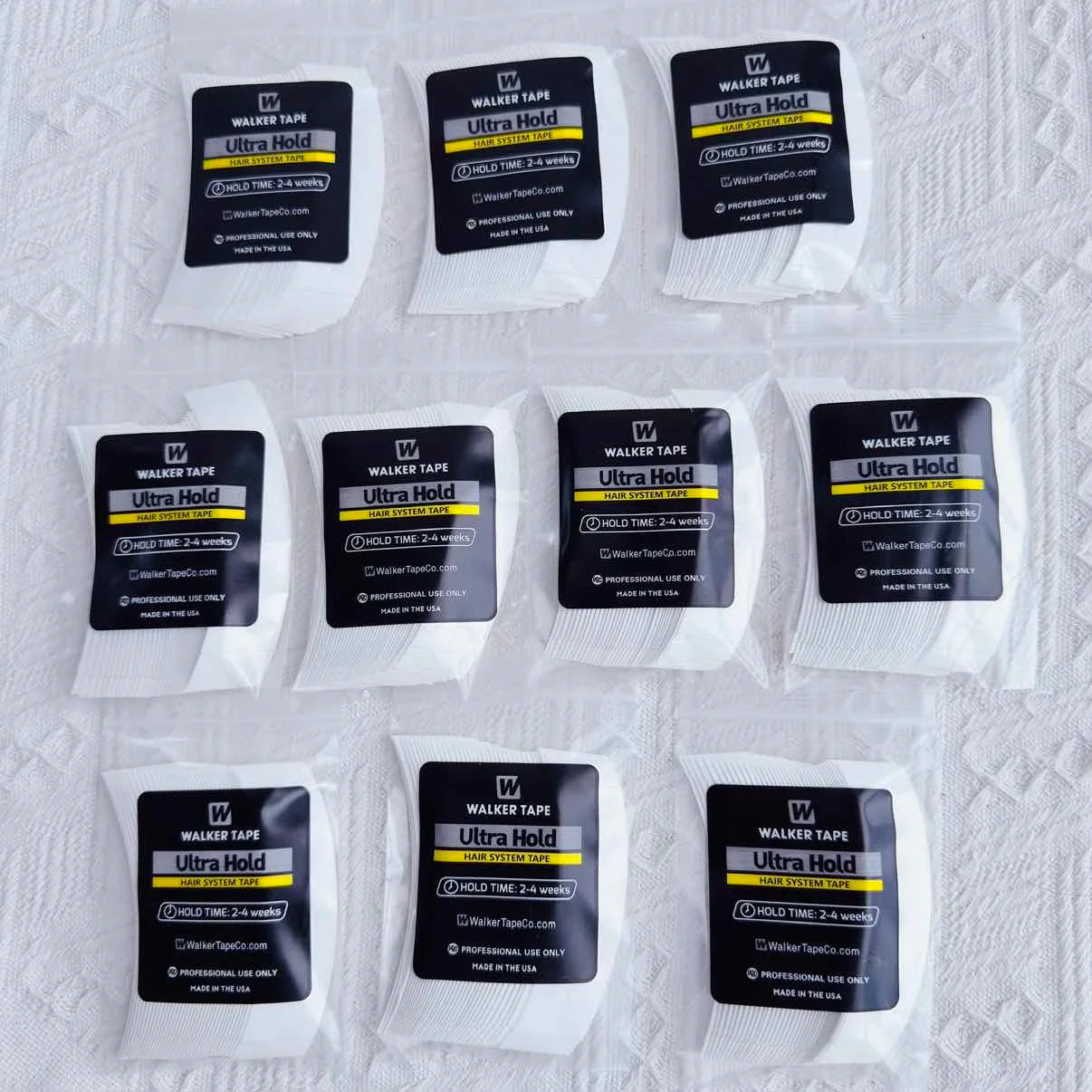 36/72/108 Pieces of White Super Shaped Lace Front Curved Double-sided Wig Adhesive