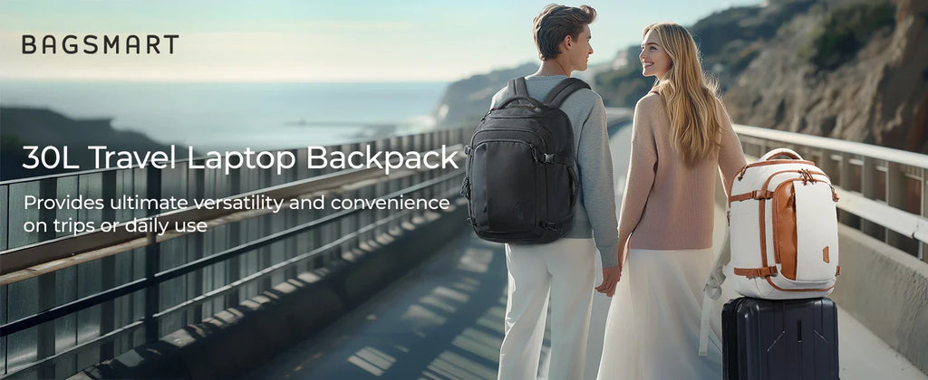 BAGSMART Travel Backpack Flight Approved  30L Lightweight Backpack for Men Women Waterproof Travel Bag with USB Charging Port