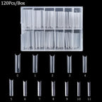 100/200PCS Professional 3XL Extra Long Clear Square Nail Tips Half Cover Acrylic Nails NO C CURVE Long Square Fake Nail Tips