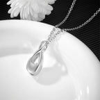 "Eternal Infinity Loop" Ashes Urn Pendant - Stainless Steel Cremation Jewelry for Human Ash Memorial