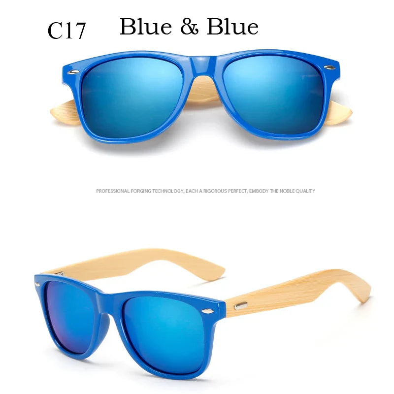 16 color Bamboo Sunglasses Men Wooden Sunglasses Women Brand Designer Mirror Original Wood Sun Glasses retro de sol masculino