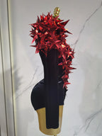 2025 New Shiny Black Rhinestone Velvet Long Sleeve Bodysuit Women Evening Party Club Gala Hosts NightClub Bar Stage Costumes