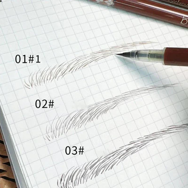 0.01mm Ultra Fine Liquid Eyebrow Pen Long Lasting Black Brown Waterproof Non-smudge Colorfast Natural Eye Brow Makeup Cosmetics