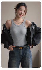 2025 Summer Women Strappy Tank Top Built-in Bra Seamless Wirefree Push Up Y2K Fashion Tube Top Innerwear Outerwear Hot Selling