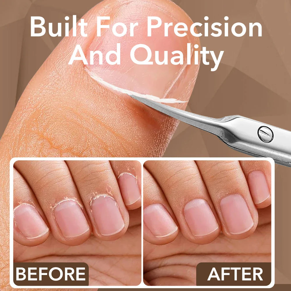 1/2/4Pcs Russian Cuticle Scissors Nipper Dead Skin Scissors Stainless Steel Manicure Pedicure Tools Nail Trimmer Clipper