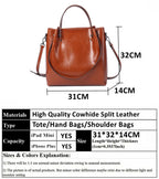 Burminsa Retro Cowhide Genuine Leather Handbags For Women 2025 Luxury Designer Work Tote Shopping Ladies Shoulder Crossbody Bags
