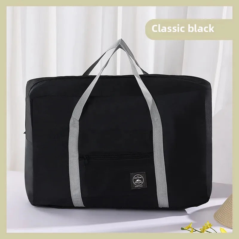 1-piece foldable travel bag, weekend travel bag, gym bag, suitable for airline carry on luggage bag, business travel storage bag