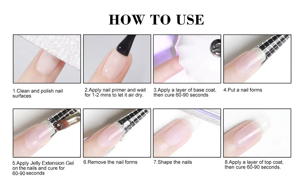 50ml Venalisa Soak off Thick Jelly Gel UV Construction Gel Builder Extend 24 Color Camouflage Milky White Nail Art Hard Nail Gel