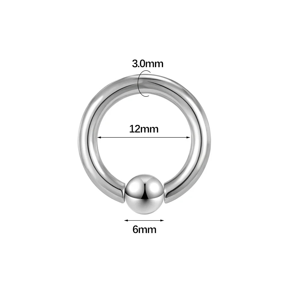 ASTM F136 Titanium PIERC Hinged Segment Hoop Earrings Large size Nose Rings 10G-6G 2.5mm-4mm Seamless Labret Lip Body Piercing