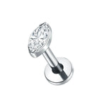 1PC Titanium Zircon Star Flower Labret Piercing for Women Cartilage Tragus Daith Helix Stud Earring Body Jewelry