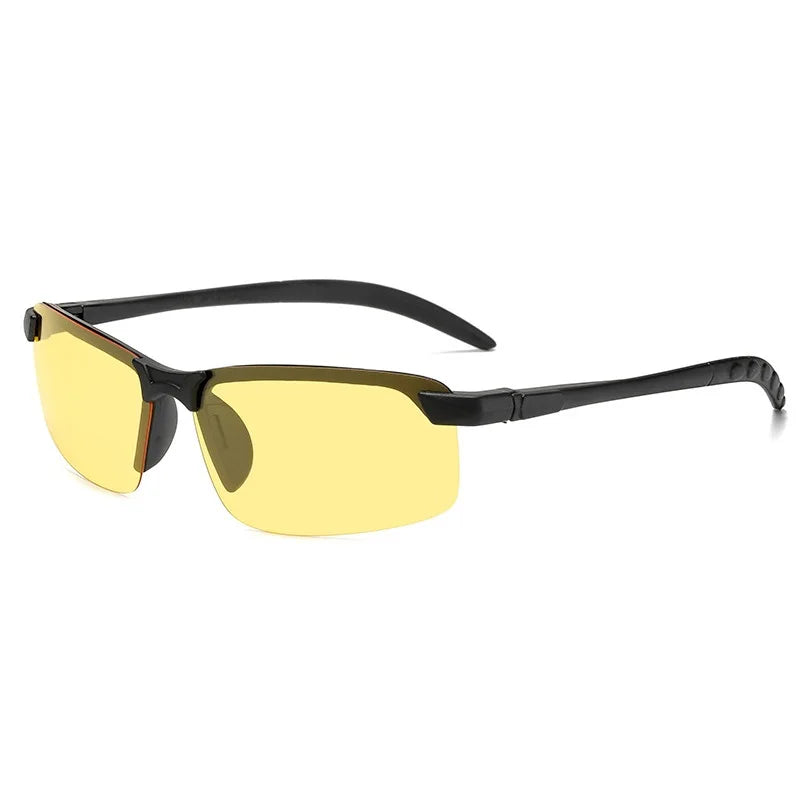 1/2PCS Night Vision Glasses Men Anti-Glare Driving Goggle Half Frame Polarized Sunglasses for Driver UV400 Day and Night Glasses