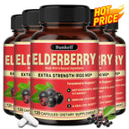 Elderberry Capsules - Rich in Vitamins - Supports Antioxidant, Immune System Health, Non-GMO,Dietary Supplement