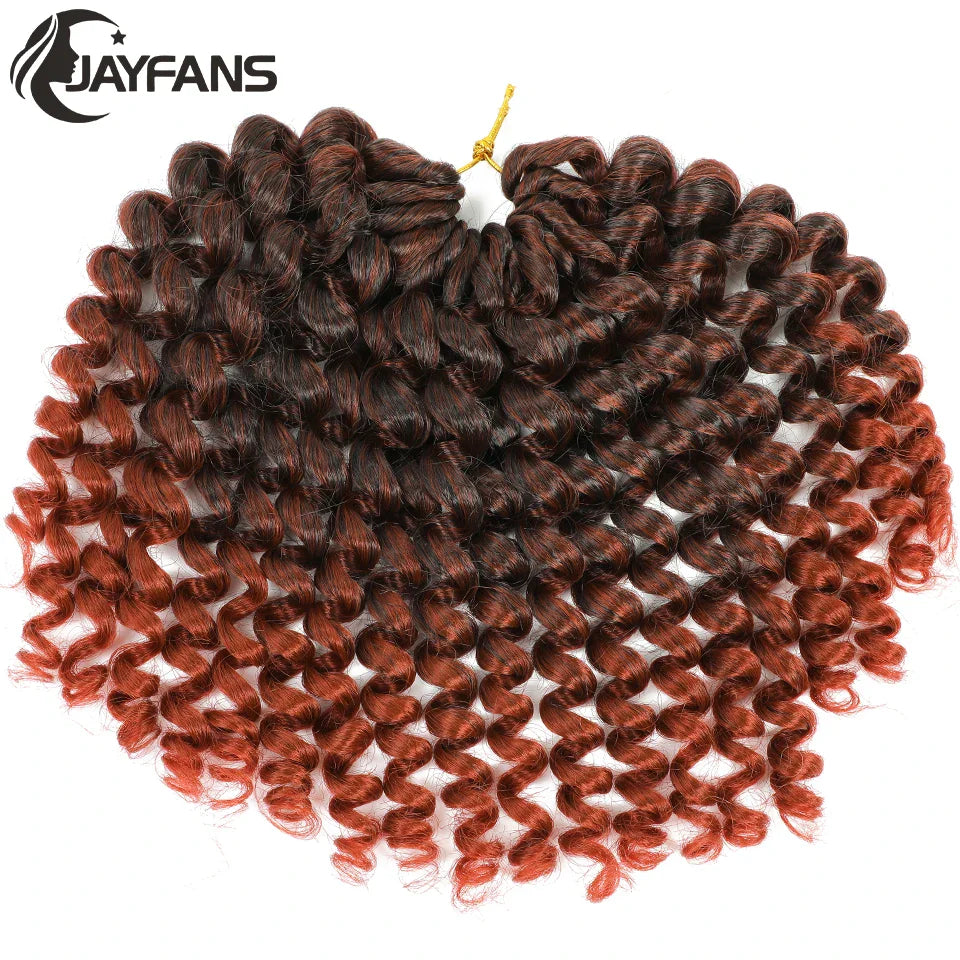 1- 5 Packs 8 inch Jumpy Wand Curl Jamaican Bounce Crochet Hair Natural Black Wand Curls Crochet Hair Short Curly Crochet Braids