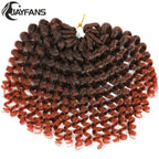 1- 5 Packs 8 inch Jumpy Wand Curl Jamaican Bounce Crochet Hair Natural Black Wand Curls Crochet Hair Short Curly Crochet Braids