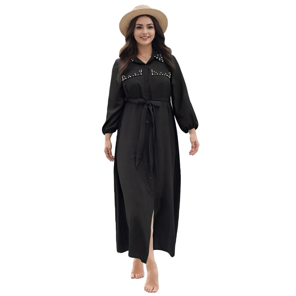 Elegant Plus Size Maxi Dress with Ruffle Sleeves and Floral Print Perfect for Parties Weddings and Special Occasions