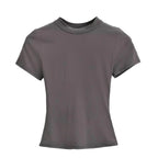 2025 New High Quality Casual T shirt Sexy Slim Short Sleeves Fashion Trend Solid Women Clothing y2k Tops