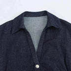 Denim Dress Women's Spring Summer Casual Long Dresses For Women 2025 New Fashion Ruched Short Sleeve Streetwear Midi Dress