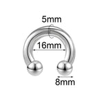 ASTM F136 Titanium PIERC Hinged Segment Hoop Earrings Large size Nose Rings 10G-6G 2.5mm-4mm Seamless Labret Lip Body Piercing