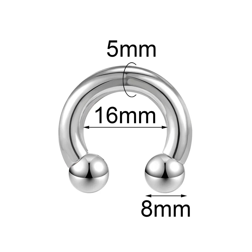 ASTM F136 Titanium PIERC Hinged Segment Hoop Earrings Large size Nose Rings 10G-6G 2.5mm-4mm Seamless Labret Lip Body Piercing