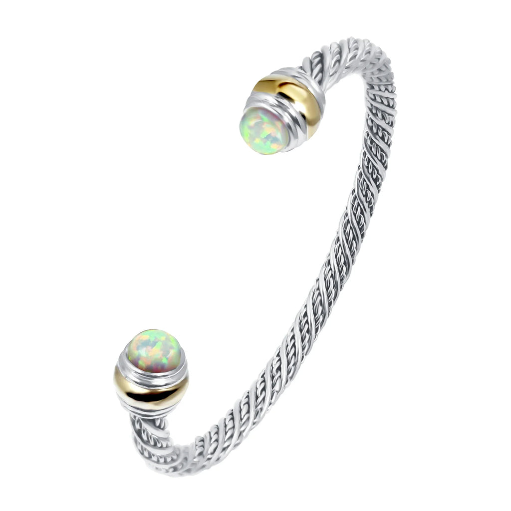 1PC Cable Bracelet for Women Gemstone Open Cuff Bracelet Bangle Bracelet Pearl Bracelet for Girls Best Gift for Women Friend