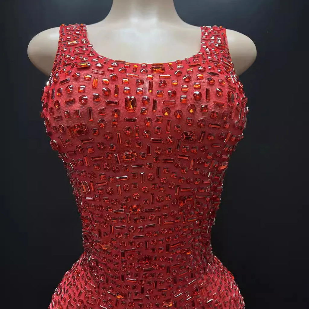 Diamonds Wedding Dress for Women Goddess Senior Photoshoot Props Homecoming Celebrate Birthday party dress New Year's Dress