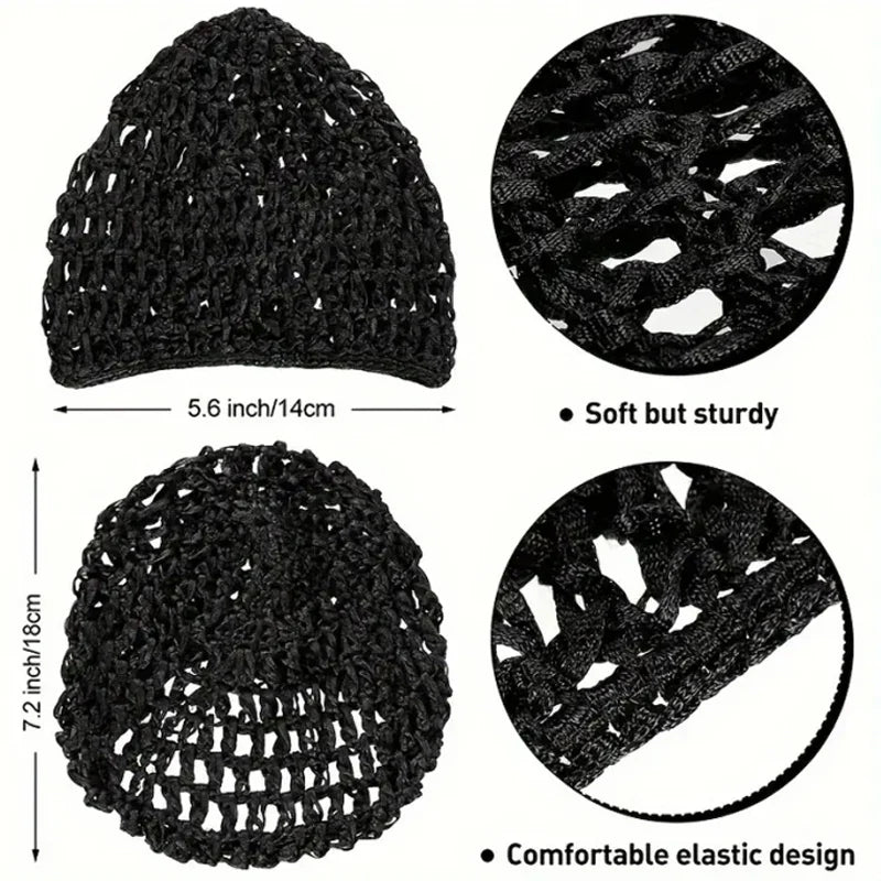 2/3PCS/LOT Hair Net Sleeping Cap Daily Use Breathable Mesh Crochet Hair Net Hair Care Cap Mesh Cap Dome Cap Turban Hat