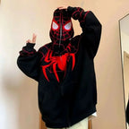 American Style Spiderman Sweatshirt Men Hip Hop Heavyweight Hardcore Cardigan Jacket Spring Autumn Design Sensibility Hooded Top