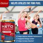 Daitea Fat Burning Weight Loss Keto Softgels - Helps with better body calorie breakdown, weight management and health
