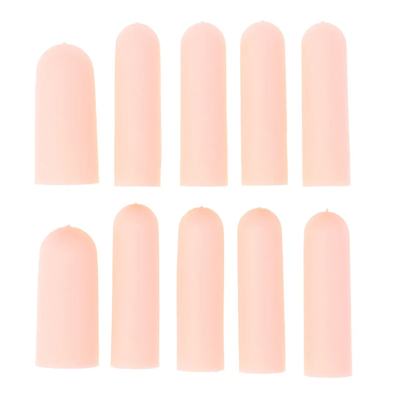10 Pcs Silicone Finger Cot Gel Finger Protector Fingers Brace Support Gloves For Feneral toe / finger protection