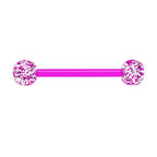 1PCS/4PCS Nipple Tongue Rings Straight Barbell 14G Stainless Steel Belly Button Rings Nipplerings Body Piercing Jewelry Purple