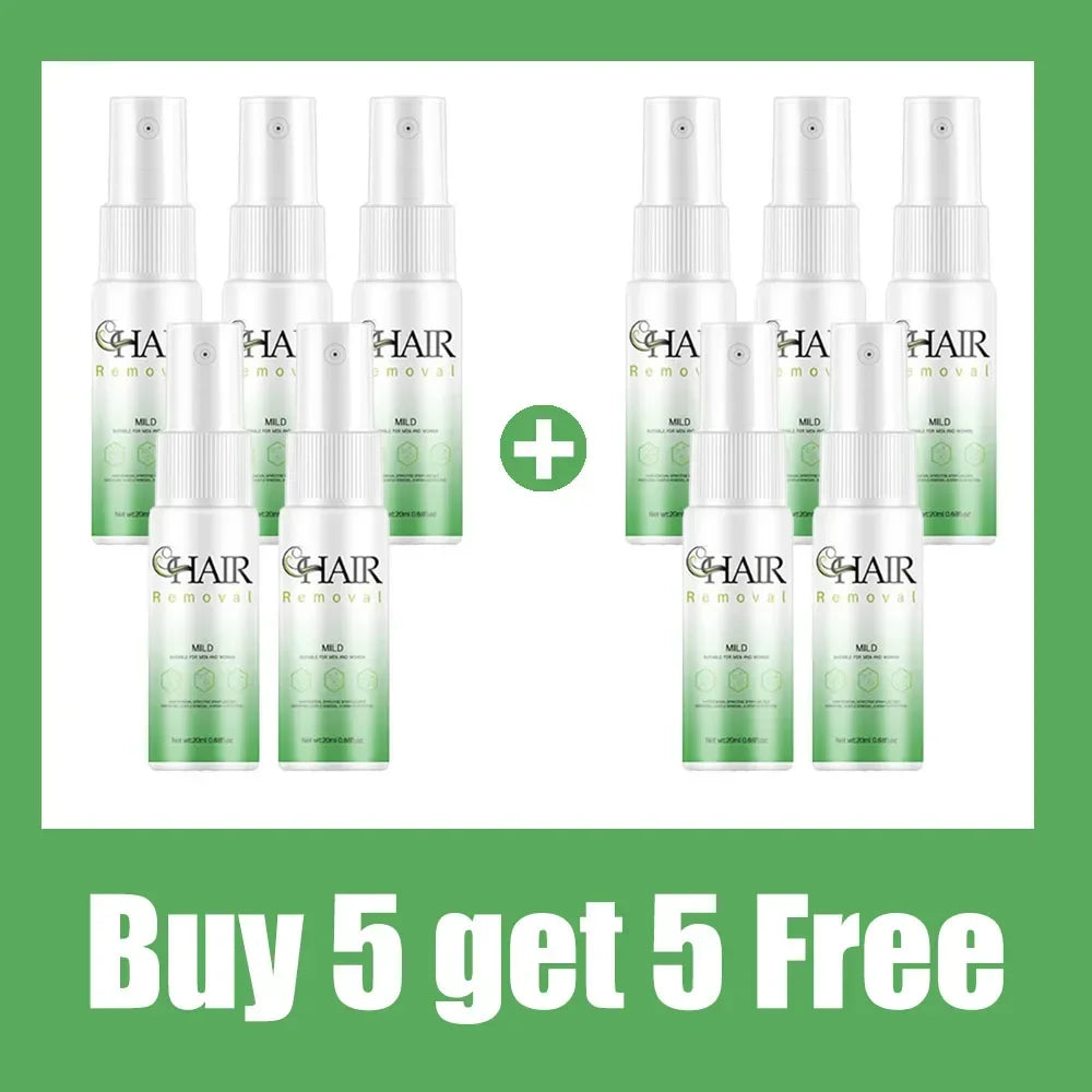 2 Minutes Fast Hair Removal Spray Painless Hair Growth Inhibitor Arm Armpit Leg Permanent Depilatory for Men Women Repair Care