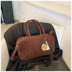 2025 new high-end luxury designer Boston handbag female niche retro fashion all-match pillow bag shoulder messenger bag trend