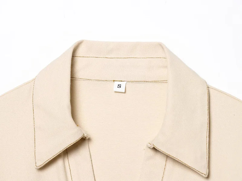 ETJ 2025 summer new TRAF women's elegant fashion waist pleated V-neck short-sleeved temperament denim MIDI dress