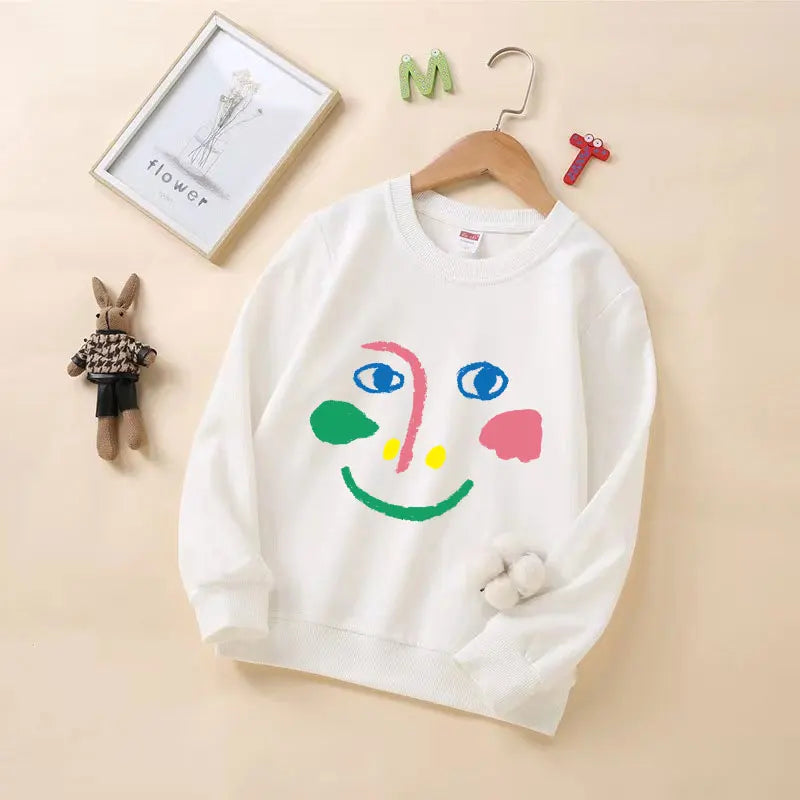 Children Graphic Sweatshrits 2025 Spring Cotton Tops Girls Long Sleeve boys Pullovers Cartoon Toddler Outerwear Kids Hoodies