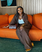 Cotton Linen Set Women Spring Summer Loose Oversize Long Sleeve Shirt Long Pants 2 Piece Sets Casual Office Ladies Trousers Suit