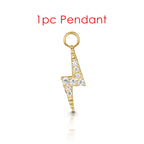 1PC Little Star Moon Snake Crystal Charms Pendant Helix Daith Earrings for Women Hanging Matching Piercing Lobe Tragus Jewelry