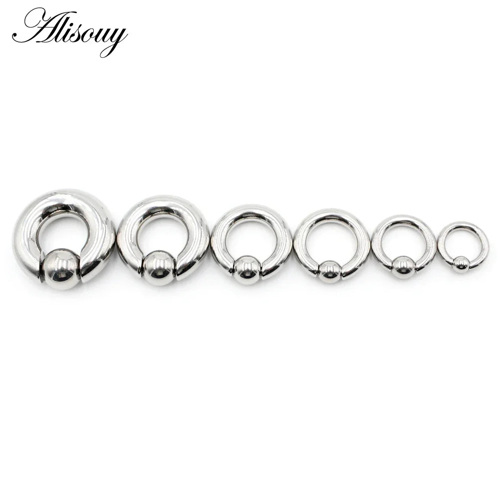 Alisouy 1pc Surgical Steel Captive Hoop Rings BCR Ring Eyebrow Ear Tragus Piercing Nose Closure Nipple Bar Lips Body Jewelry