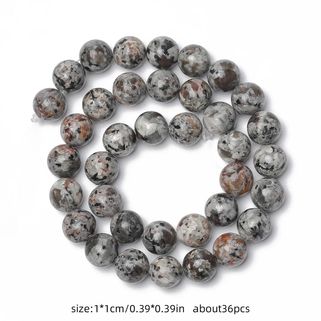 4-12mm AA Yooperlite Natural Flame Stone Beads Round Spacer Beads For Jewelry Making Supplies Diy Charms Bracelets Accessories