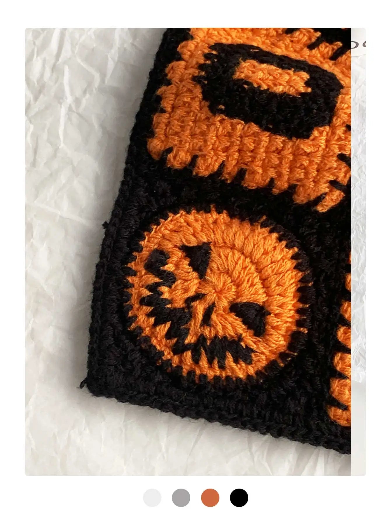 Halloween Costume Skeleton Ghost Bat Spider Web Personalized Knitted Crochet Headband Female Photo Photo Triangle Scarf Trendy