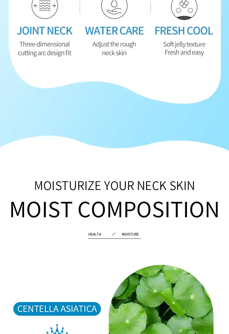 10PCS Collagen Anti Wrinkle Neck Mask Anti Aging Fade Fine Lines Firm Skin Moisturizing Brighten Rejuvenating SkinCare Cosmetics