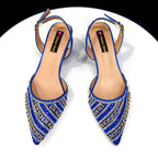 2025 Luxurious Italian Women's Party Shoes & Bag Set â€?Elegant Golden Rhinestone Spring/Summer Sandals with Pointed High Heels f