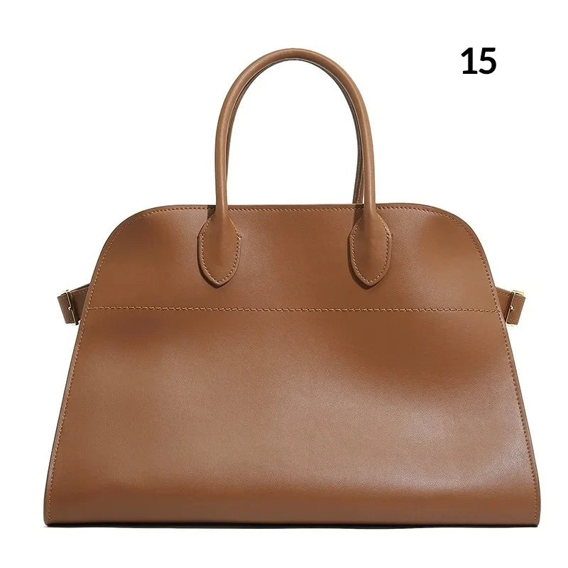 Handbag Tote Tote Commuter Leather Large Capacity Computer Bag White Soft Breathable Handbags Traveling