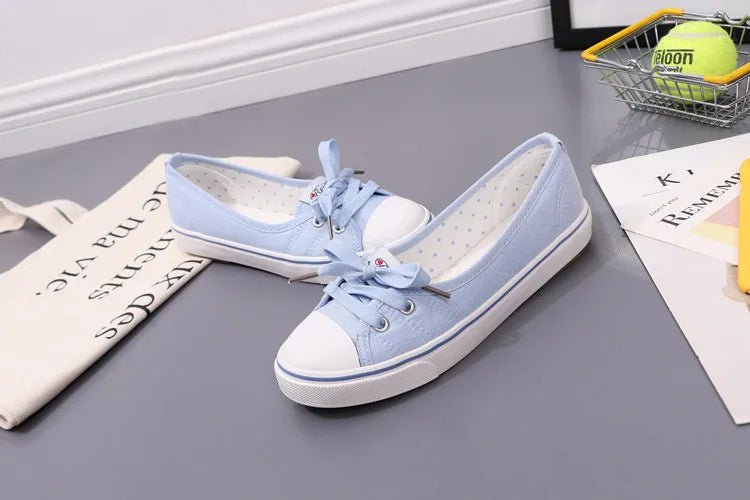Canvas Small White Shallow Cut Summer Flat Sport Casual Ladies Soft Sneakers Platform Zapatillas De Mujer Tenis Women Luxury