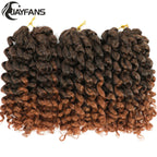 1- 5 Packs 8 inch Jumpy Wand Curl Jamaican Bounce Crochet Hair Natural Black Wand Curls Crochet Hair Short Curly Crochet Braids