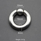 1Pc Large Gauges Stainless Steel CAPTIVE SPRING BEAD RING for Septum Piercing BCR Nose Ring Hoop Expander Earlobe Earrings 00G